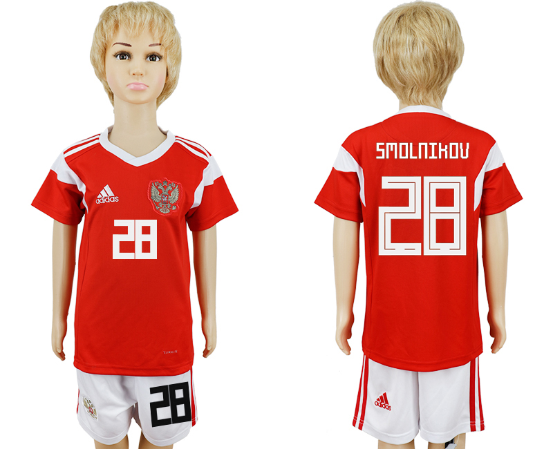 2018 World Cup Children football jersey RUSSIA CHIRLDREN #28 SMO